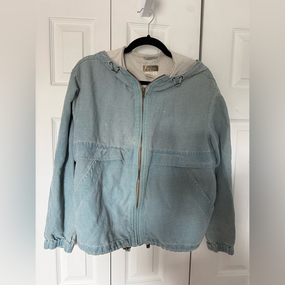 The Territory Ahead Light Blue Linen Blend Jacket